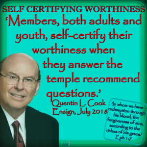 Self Certifying Your Worthiness